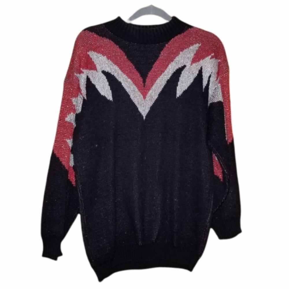 Ellen D VINTAGE Metallic Thread Loud Sweater